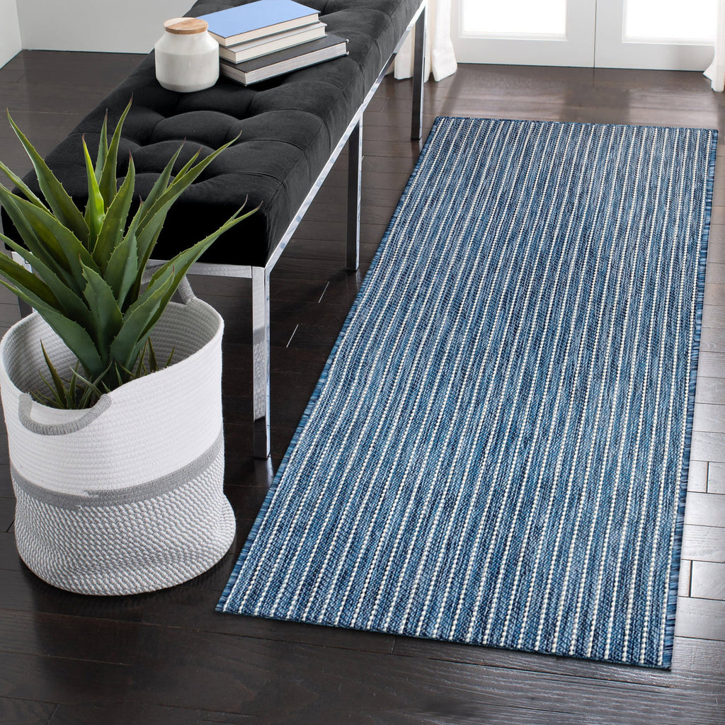 Carmel Texture Stripe Indoor Outdoor Area Rug