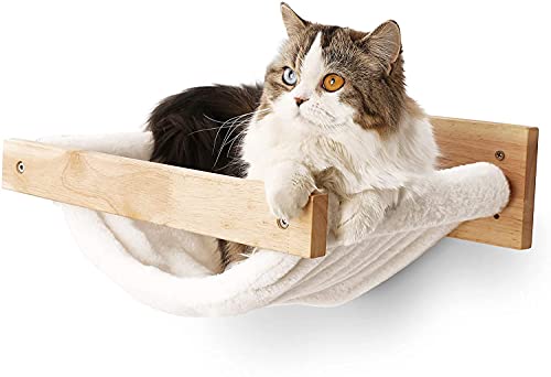Black Stripe Wooden Cat Wall Shelf P90643