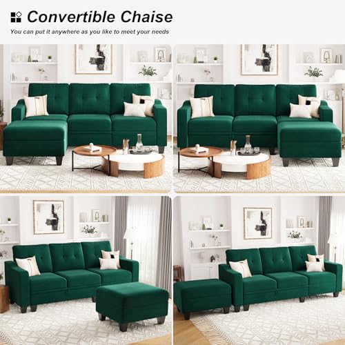 Blue Velvet L Shaped Sectional Sofa with Storage R244518