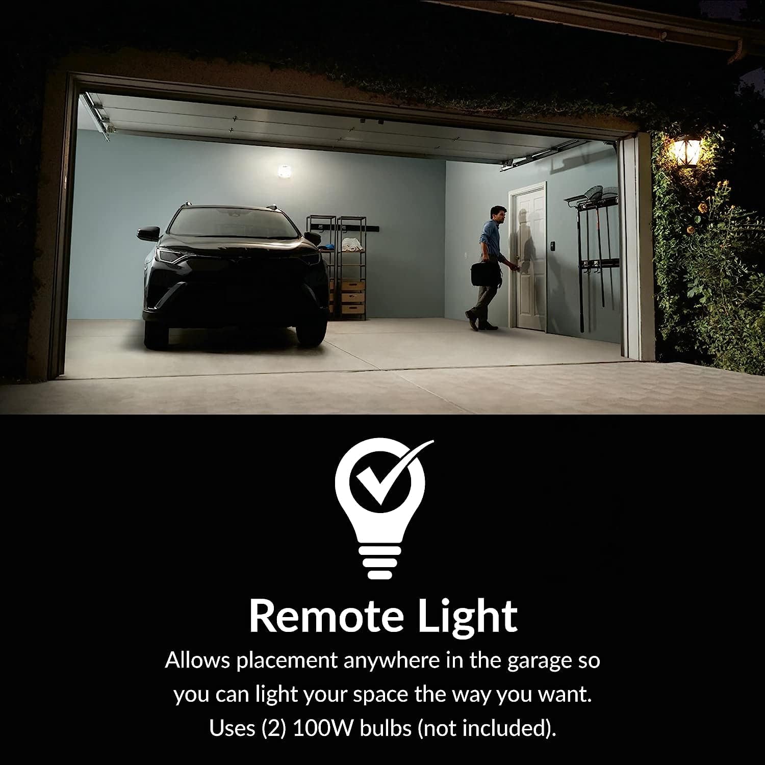 Gray Garage Door Operator with WiFi Control E803