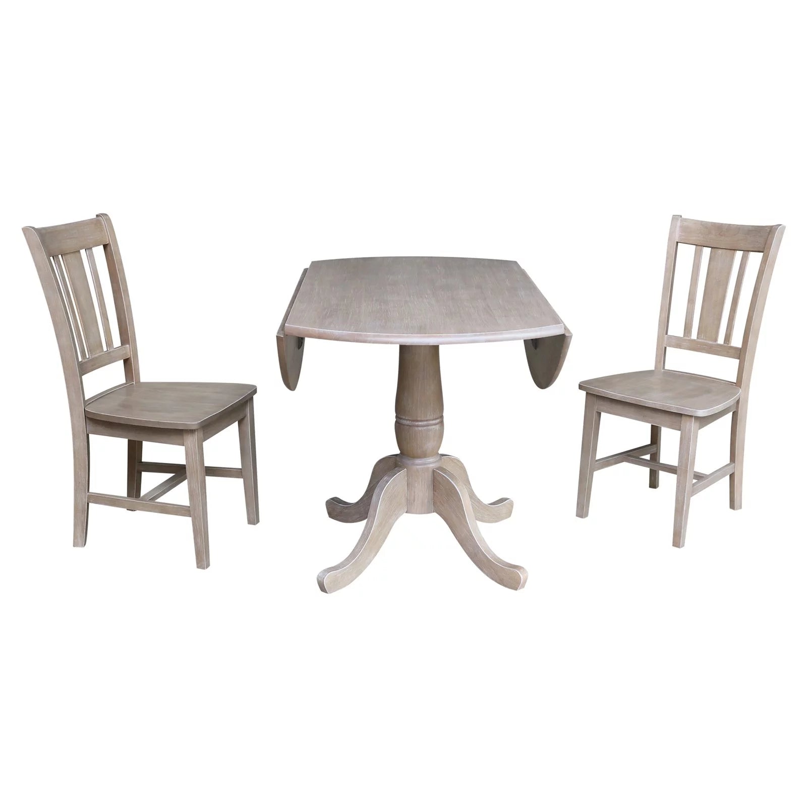 42" Round Dual Drop Leaf Pedestal Table W3416