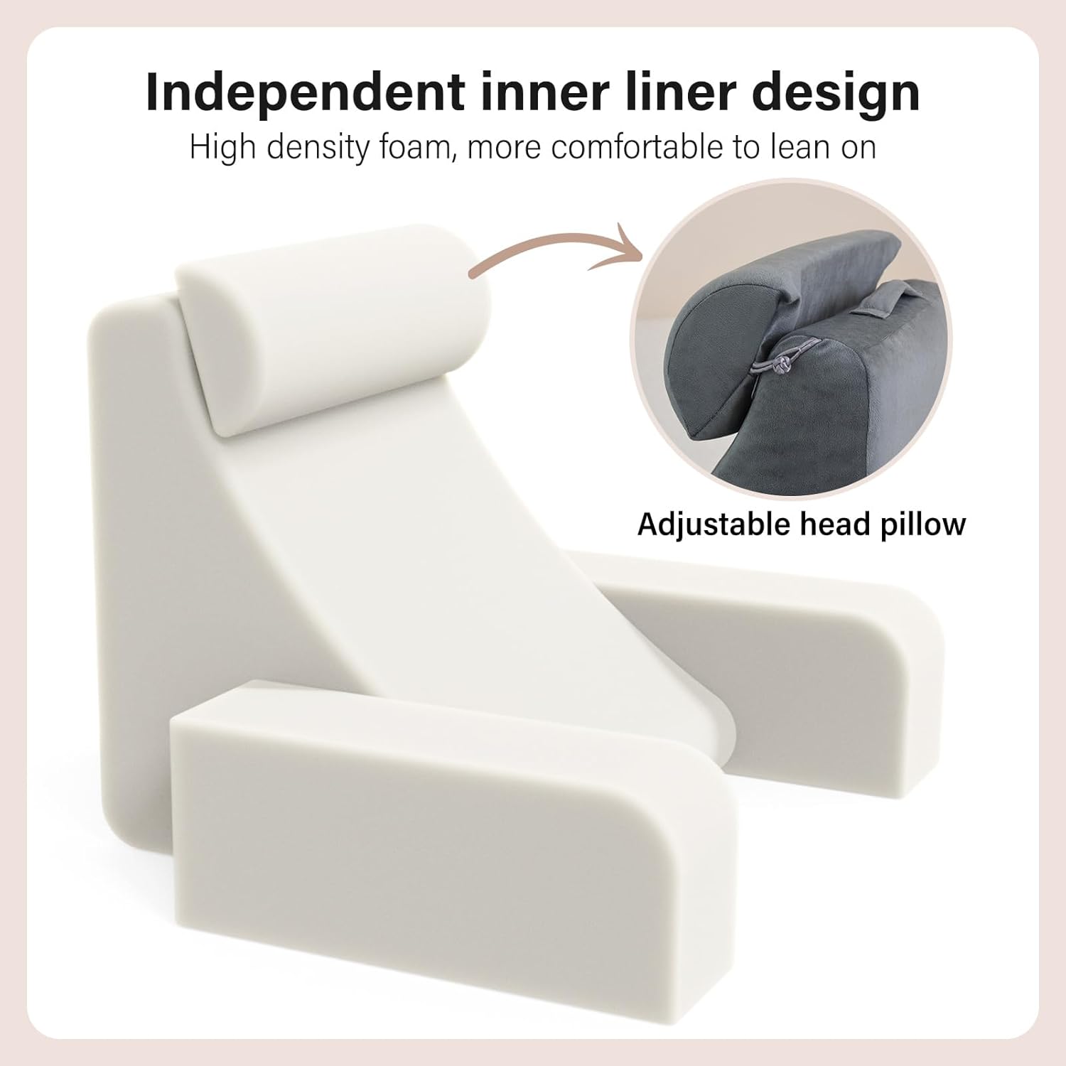Medium Grey Reading Pillow K77742