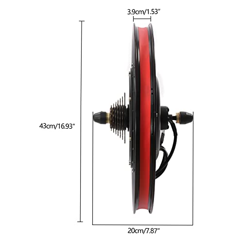 72V 2000W 560rpm Rear Wheel Electric Bike Conversion Kit with LCD Display for 20-inch Bicycles U274133