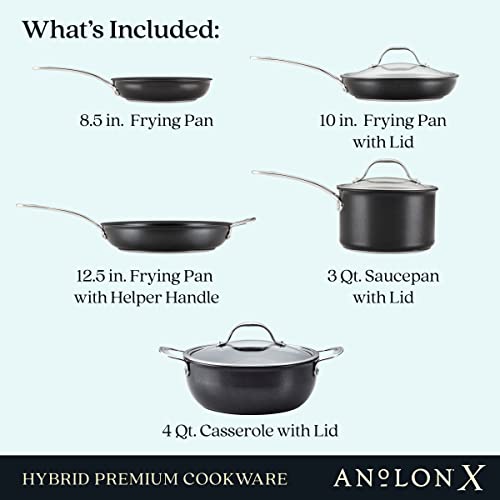 12 Piece Nonstick Induction Cookware Set Charcoal Gray Z5984