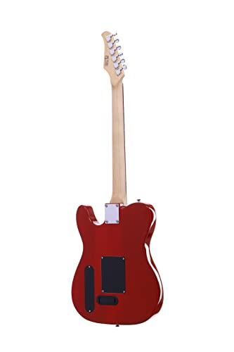 Trans Red Hollow Semi-Acoustic Electric Guitar Y505