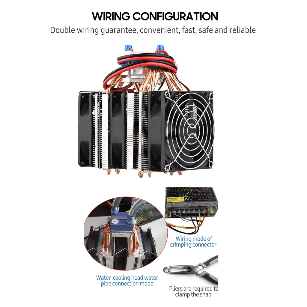 180W Semiconductor Refrigeration Fish Tank Chiller with 6pcs Heat Dissipation Copper V8420