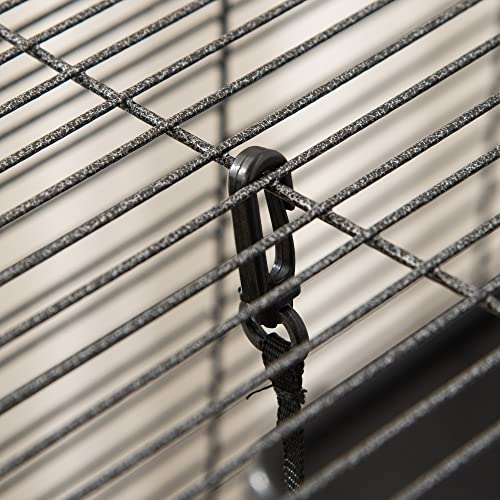 Gray Metal Small Animal Cage with Hammock & 4 Tiers P7932