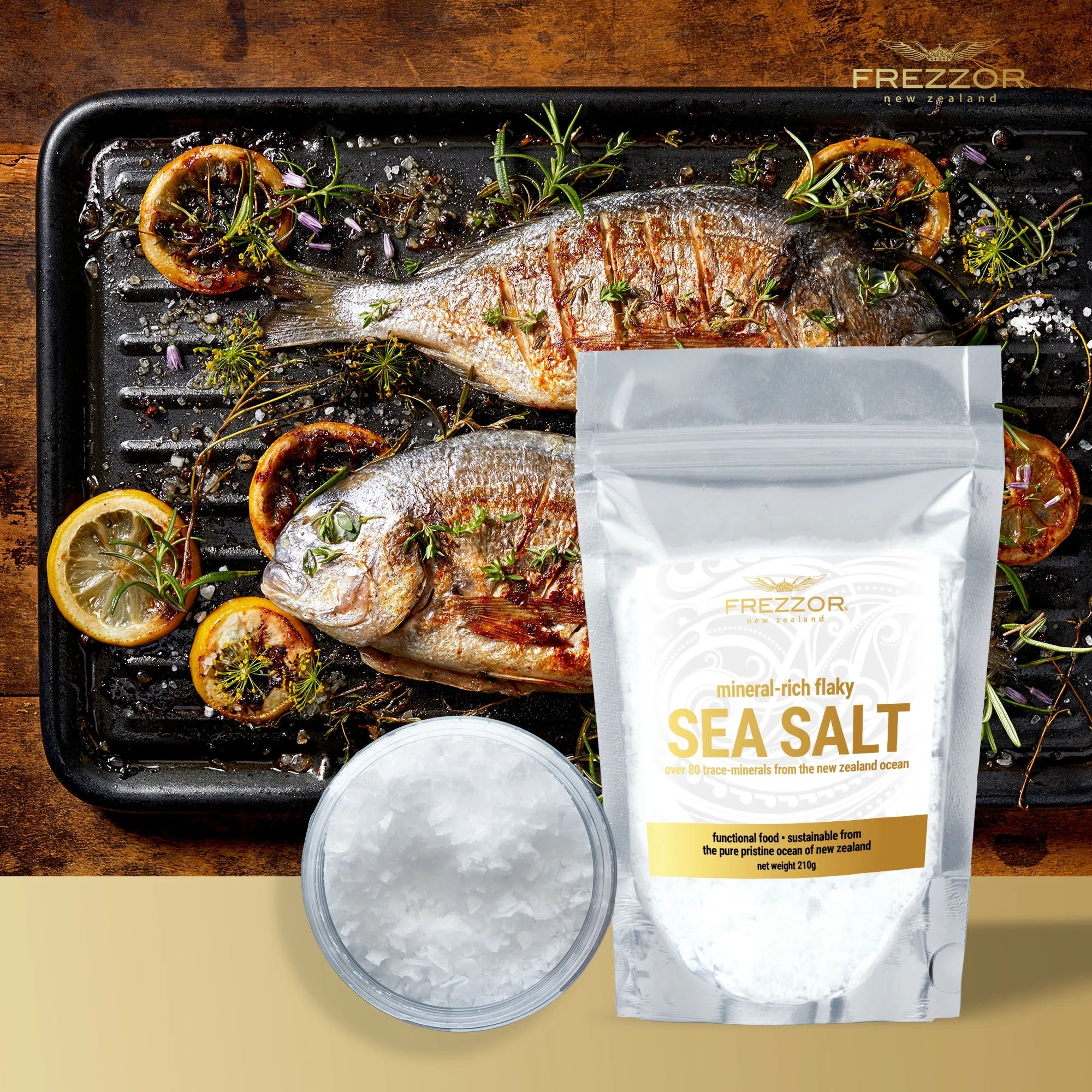 6-Pack 44.4 Oz Mineral-Rich Flaky Sea Salt J444910