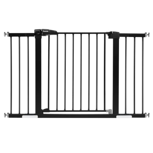 Black Metal Baby Gate, 29-43'' Wide, 30'' Tall N3353