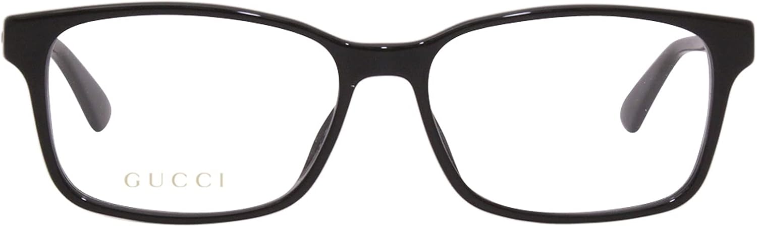 Black Plastic Rectangle Eyeglasses 55mm X4304