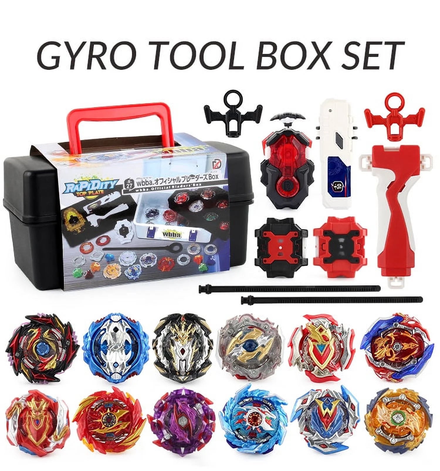 12 Pieces Bey Battling Top Blade Burst Gyro Toys with 4D Launcher Grip V1135
