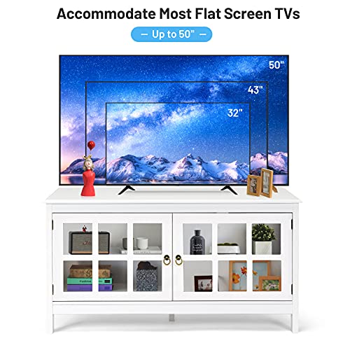Black Wood TV Stand with 2 Doors X692