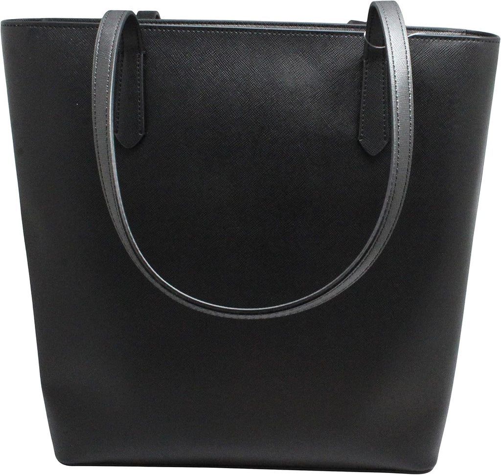 Black Leather Tote D137335