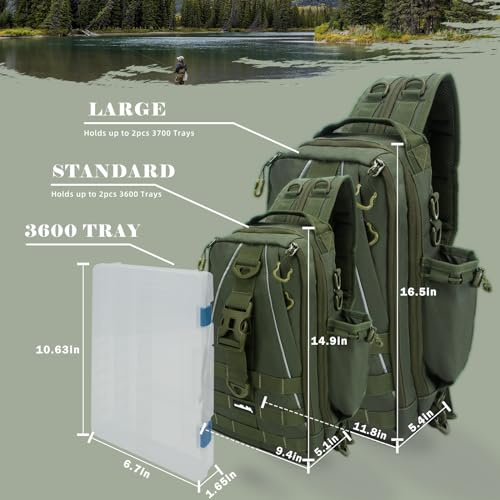 Fishing Tackle Backpack with Rod Holder H632