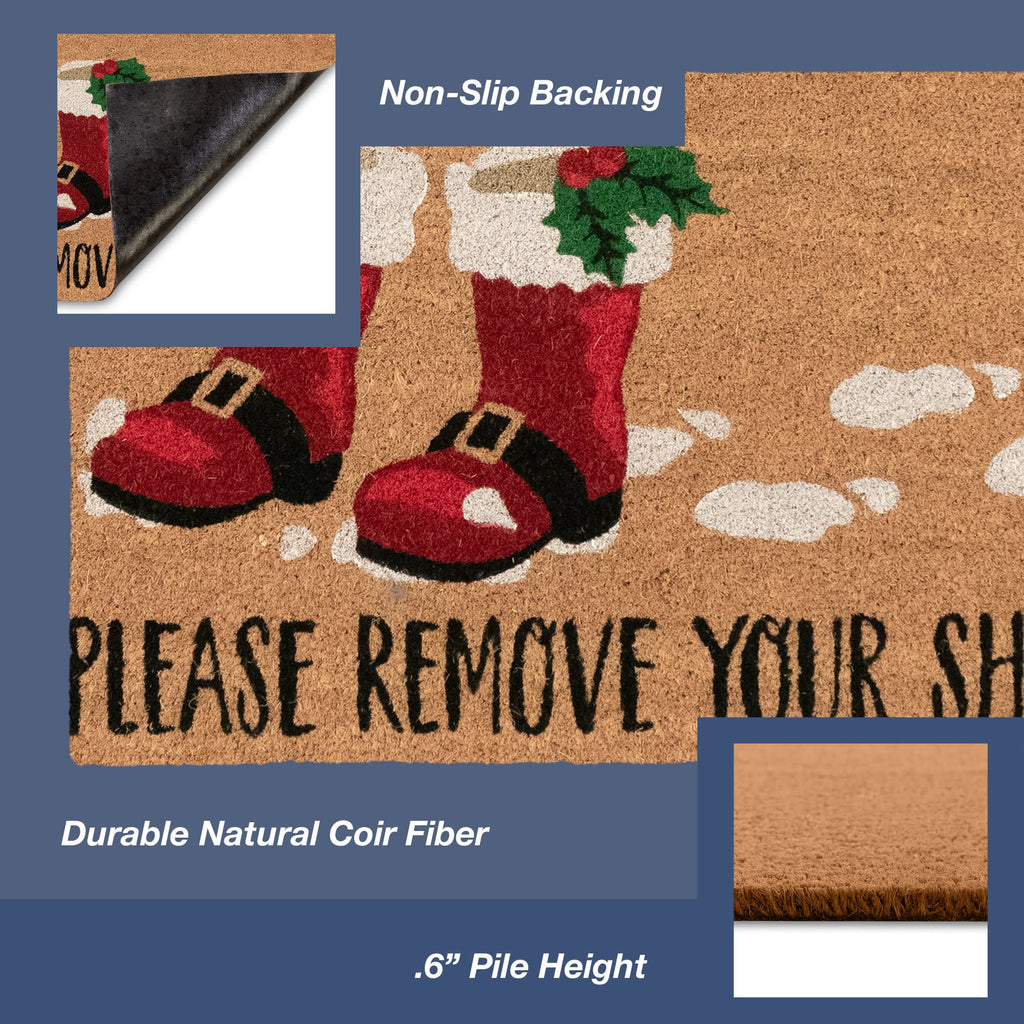 Natura Santa Boots Coir Doormat with Non-Slip Backing