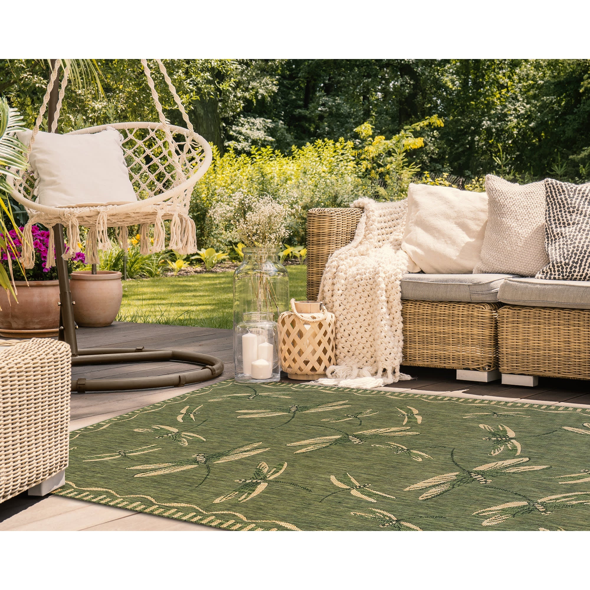 Carmel Dragonfly Indoor Outdoor Area Rug