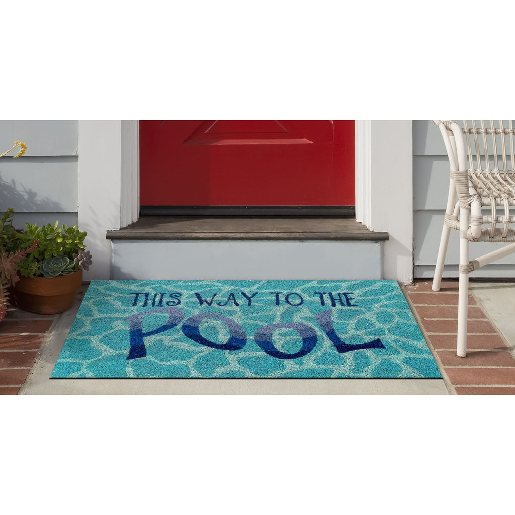 Natura This Way To The Pool Coir Doormat with Non-Slip Backing