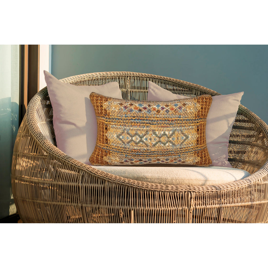 Marina Tribal Stripe Indoor Outdoor Throw Pillow