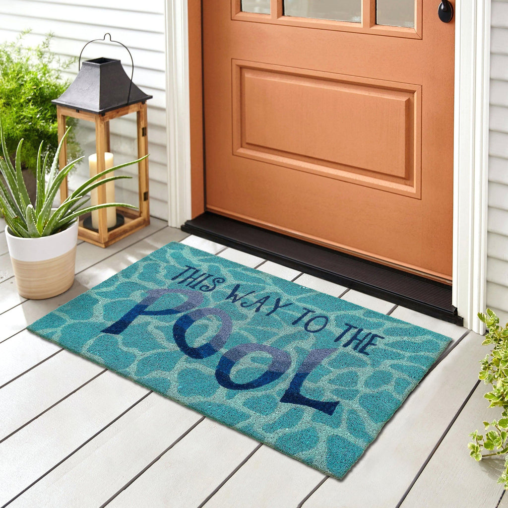 Natura This Way To The Pool Coir Doormat with Non-Slip Backing