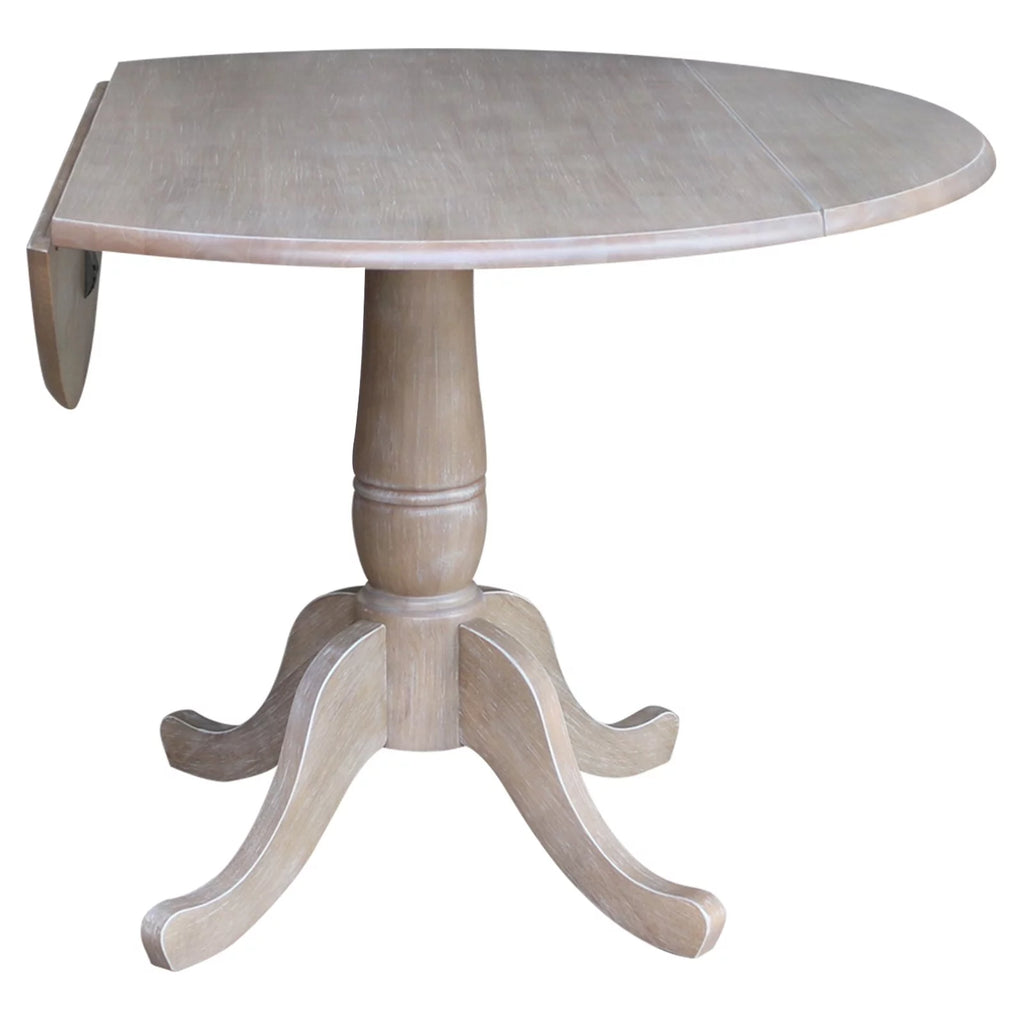 42" Round Dual Drop Leaf Pedestal Table W3416