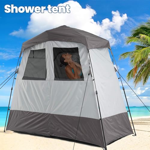Camping Shower Tent Privacy Shelter with Floor Drain V775