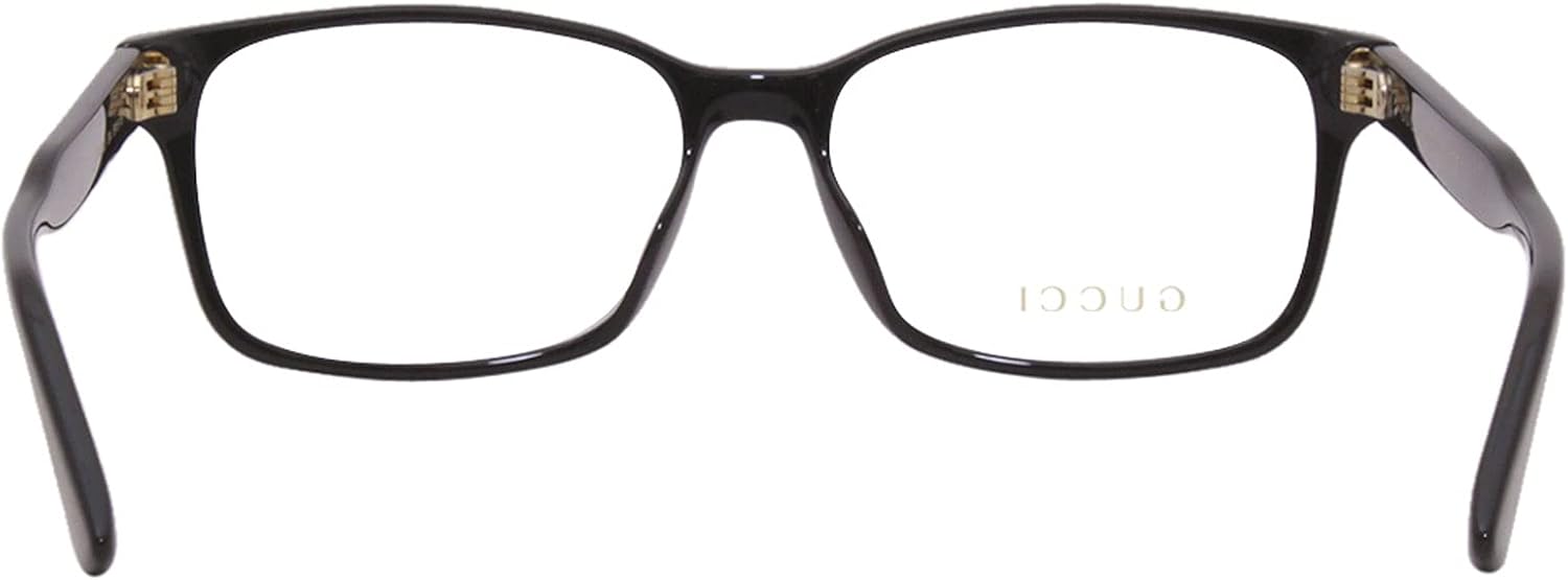 Black Plastic Rectangle Eyeglasses 55mm X4304