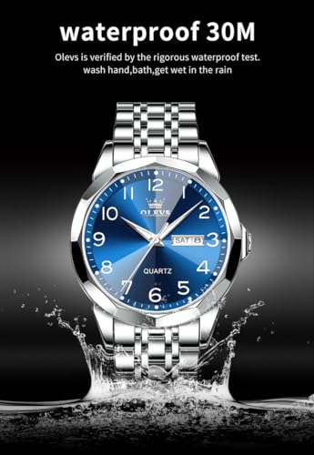 Stainless Steel Analog Quartz Date Luminous Wrist Watch G8072