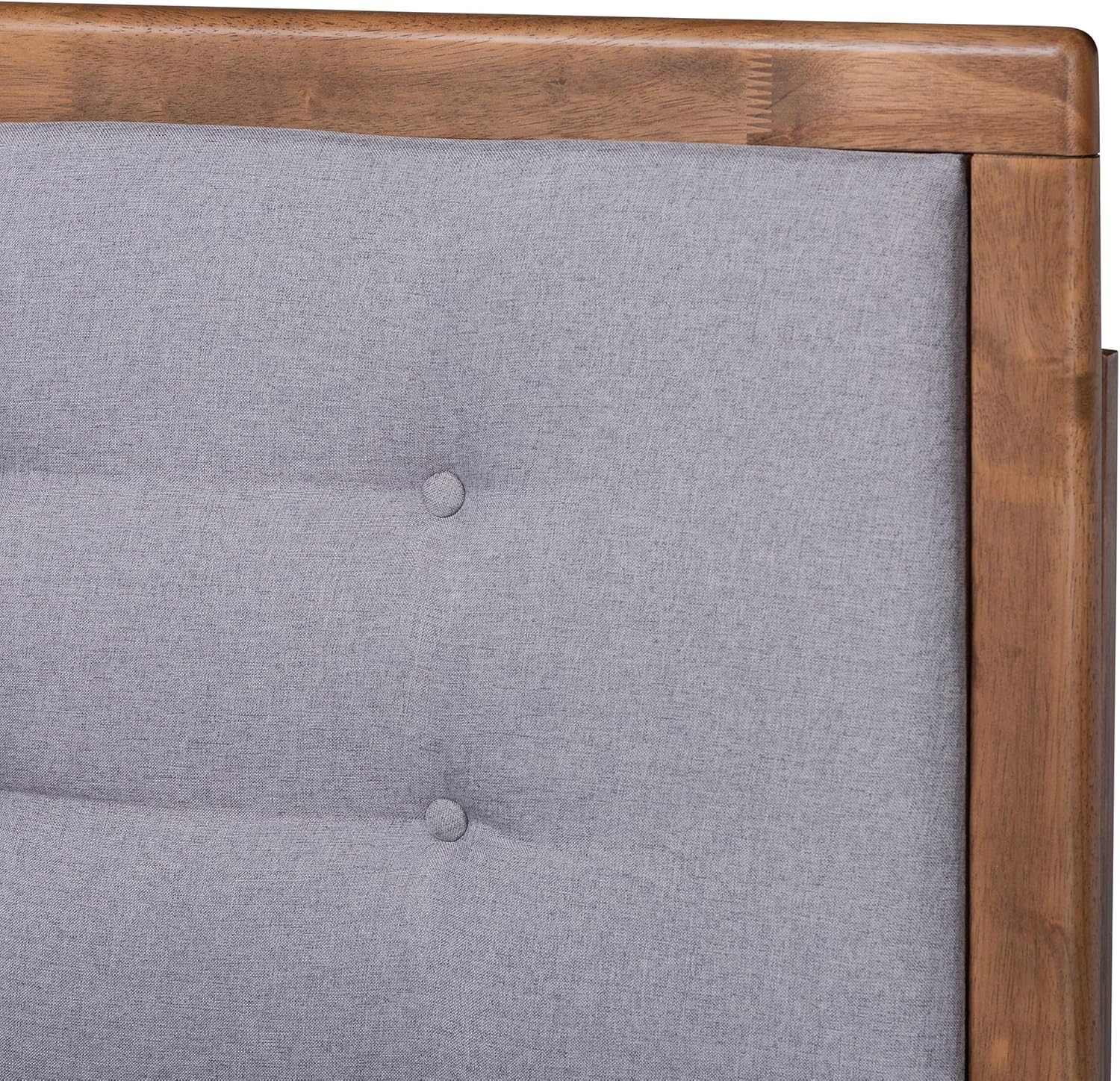 Full Light Grey Platform Bed N453