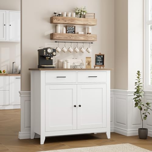 Grey Kitchen Storage Cabinet with 2 Drawers and 2 Doors G637