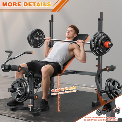 6 in 1 Adjustable Weight Bench with Leg Extension H78998