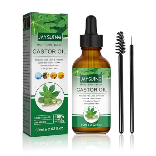 Cold Pressed Pure Castor Oil in Glass Bottle M526