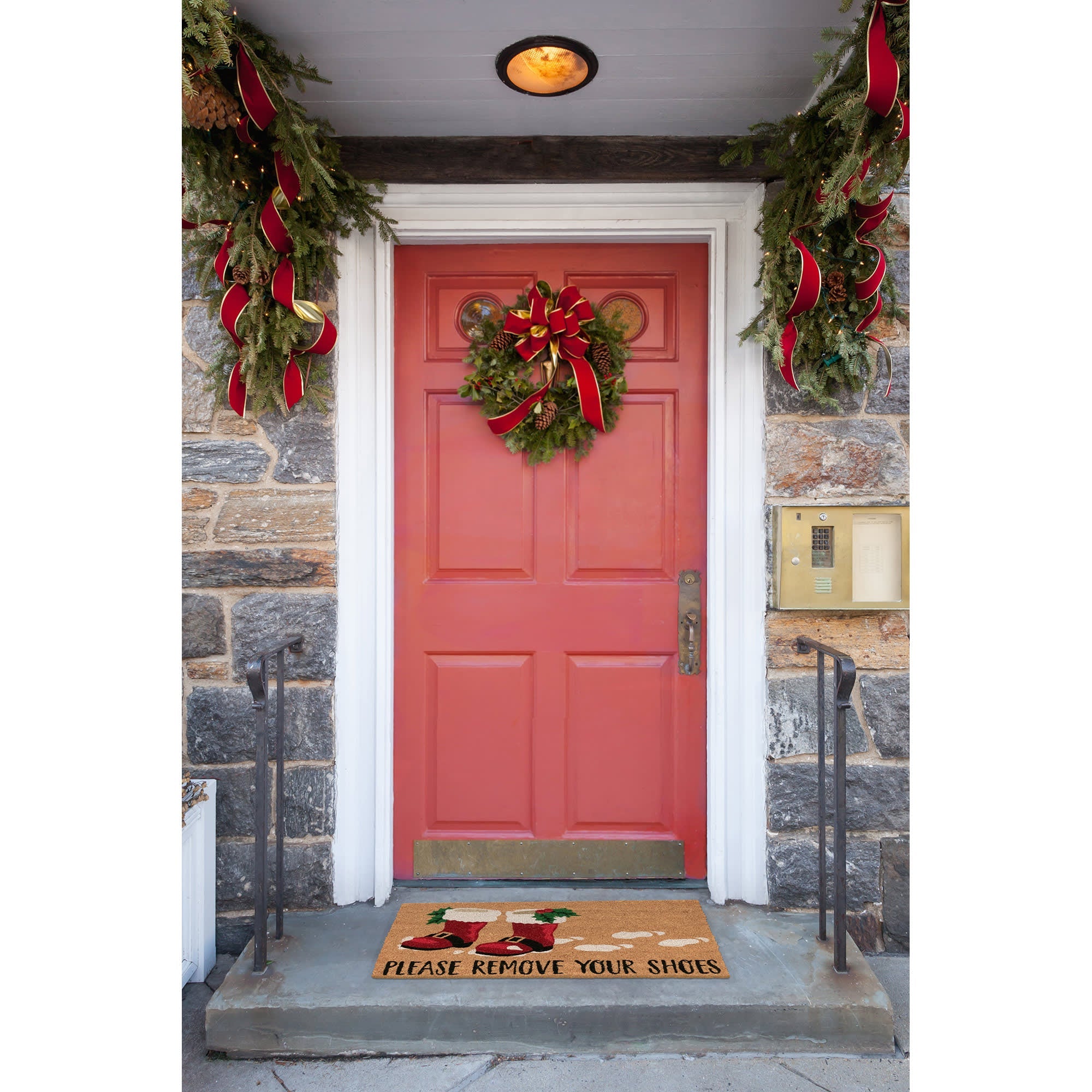 Natura Santa Boots Coir Doormat with Non-Slip Backing