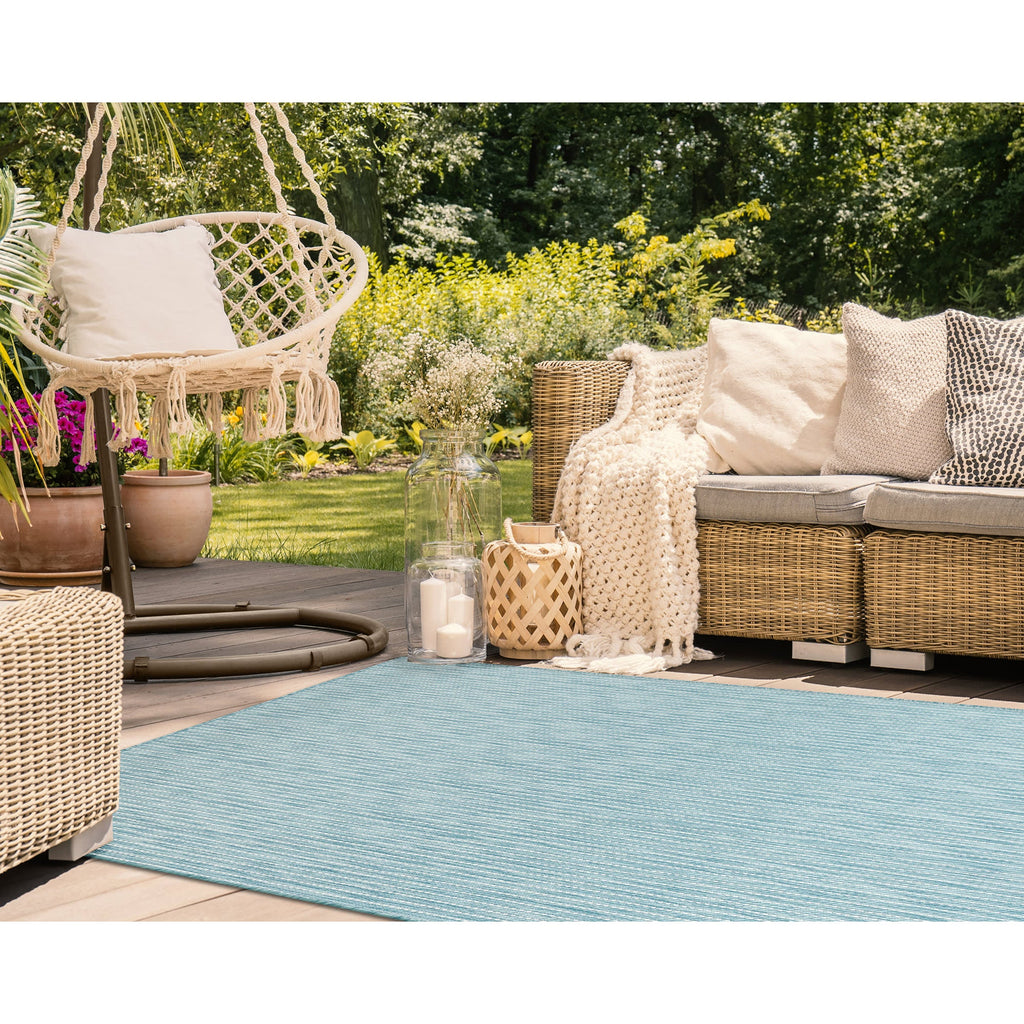 Carmel Texture Stripe Indoor Outdoor Area Rug