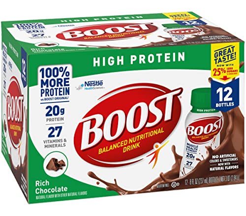Rich Chocolate 8 FL OZ Bottles 12 CT Protein Nutritional Drink U79753