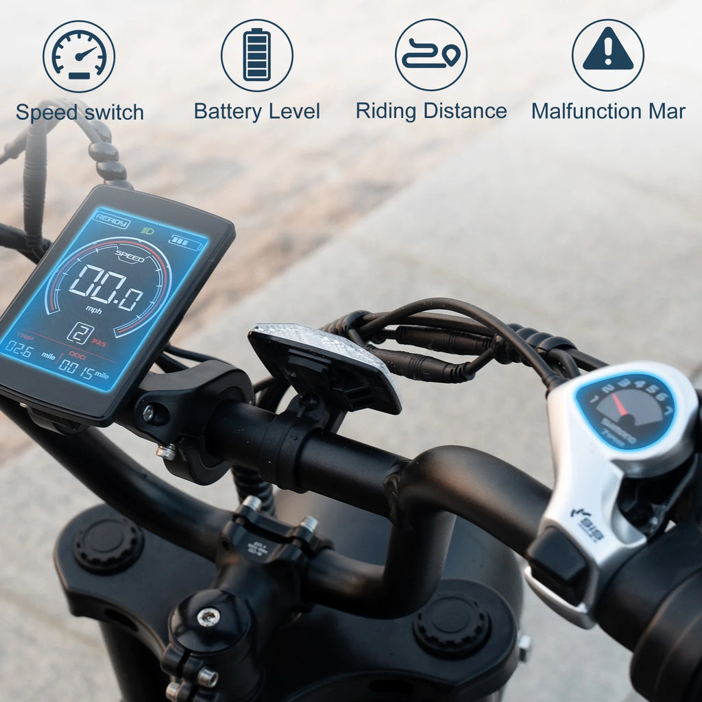 Black 20" 4.0 Fat Tire Electric Bike with 48V 15Ah Battery O791435