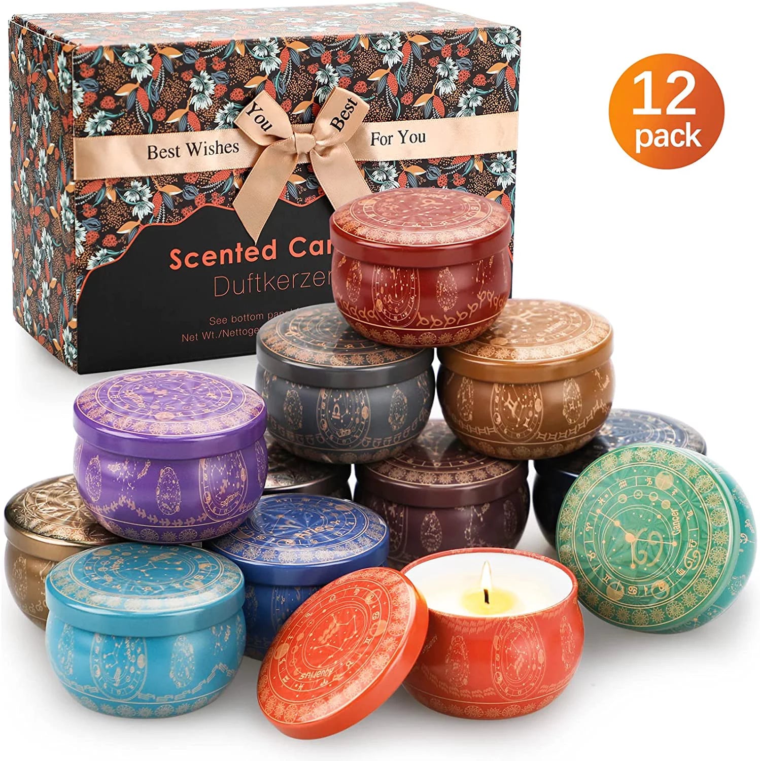 12 Pack Soy Scented Candles, 30 oz P983894