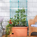 Vegetable Planter With Wheels And Trellis - 58 Inch Self Watering