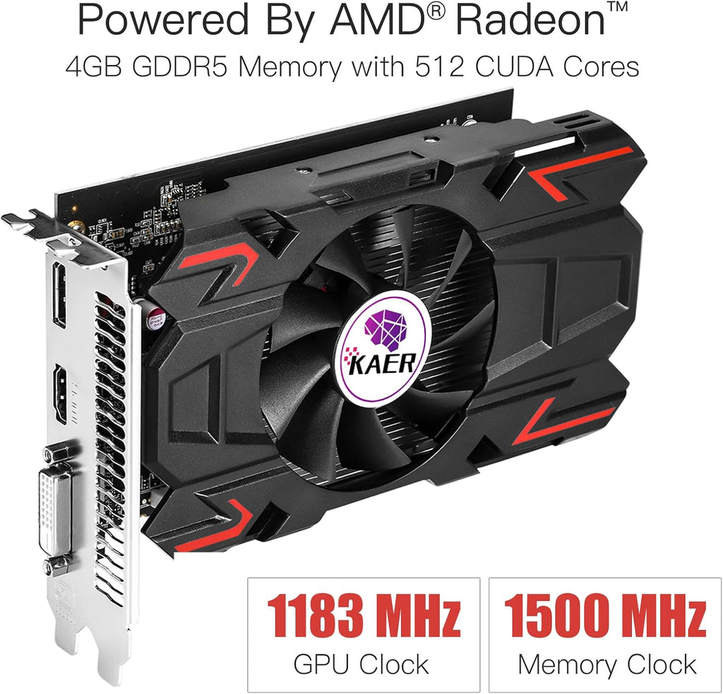 AMD Radeon RX 550 4GB GDDR5 128 Bit PCI Express 3.0 Graphics Card U732836