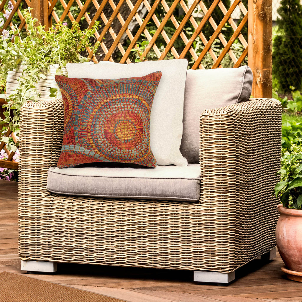 Marina Circles Indoor Outdoor Throw Pillow