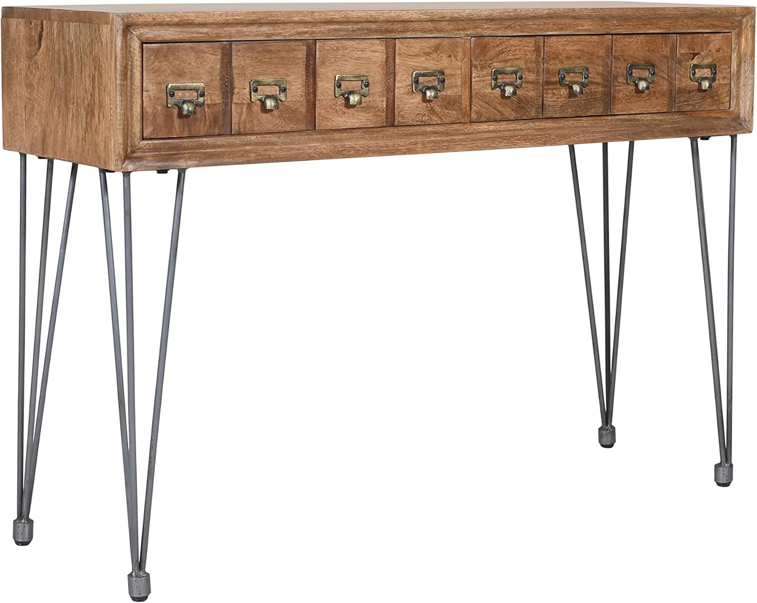Solid Wood Console Table with Apothecary Drawers O492