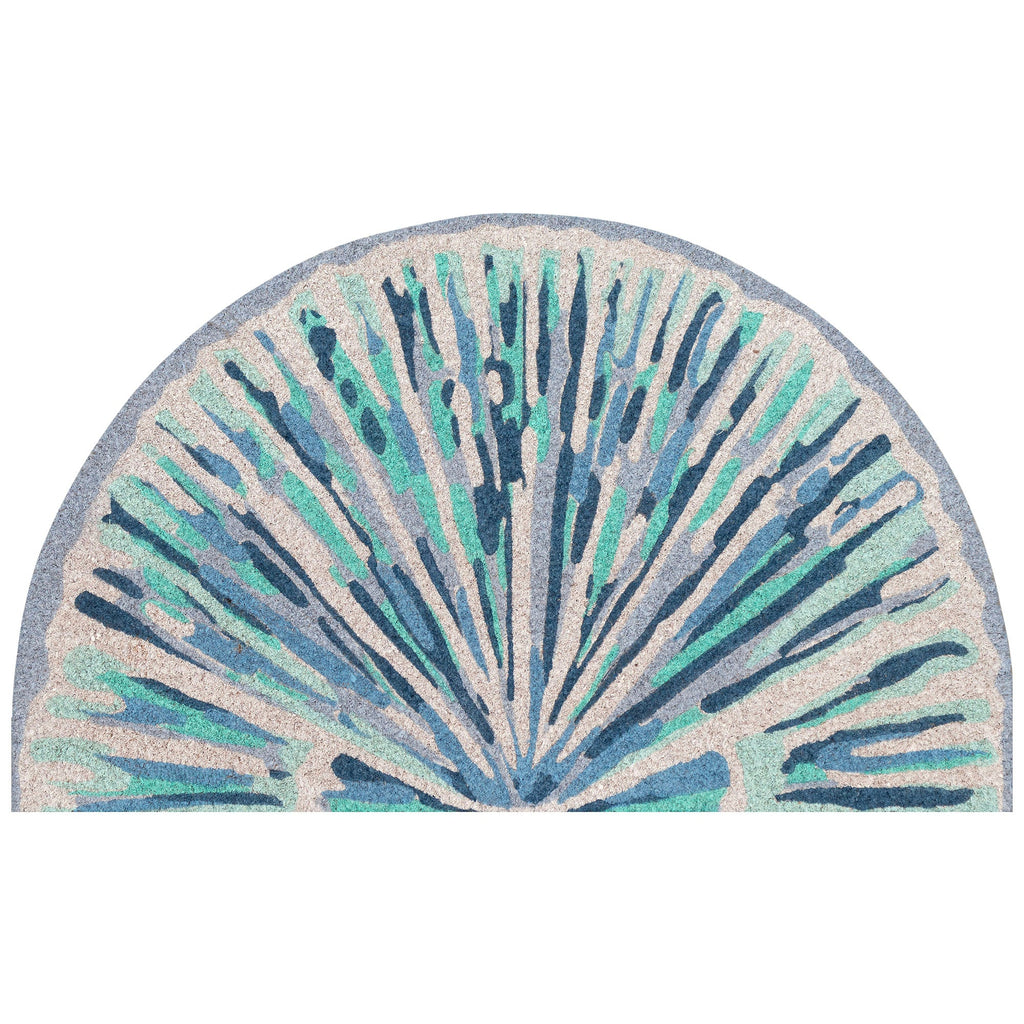Natura Scallop Coir Doormat with Non-Slip Backing