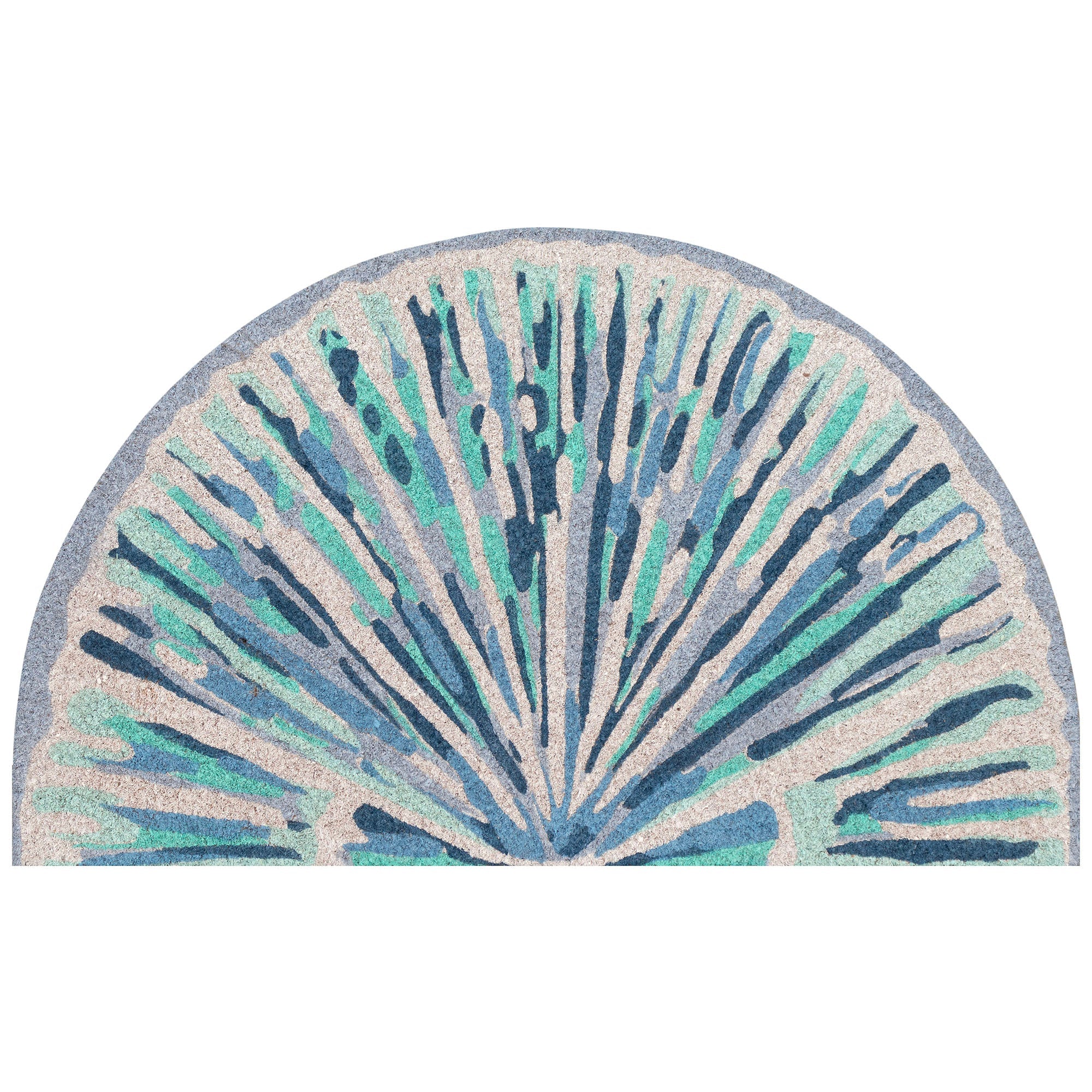 Natura Scallop Coir Doormat with Non-Slip Backing