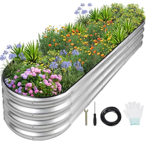 Green Galvanized Raised Garden Bed B2404