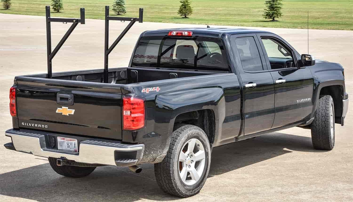 Black Powder Coat Steel Truck Ladder Rack, 22 1/2" W x 51 1/2" H E918017