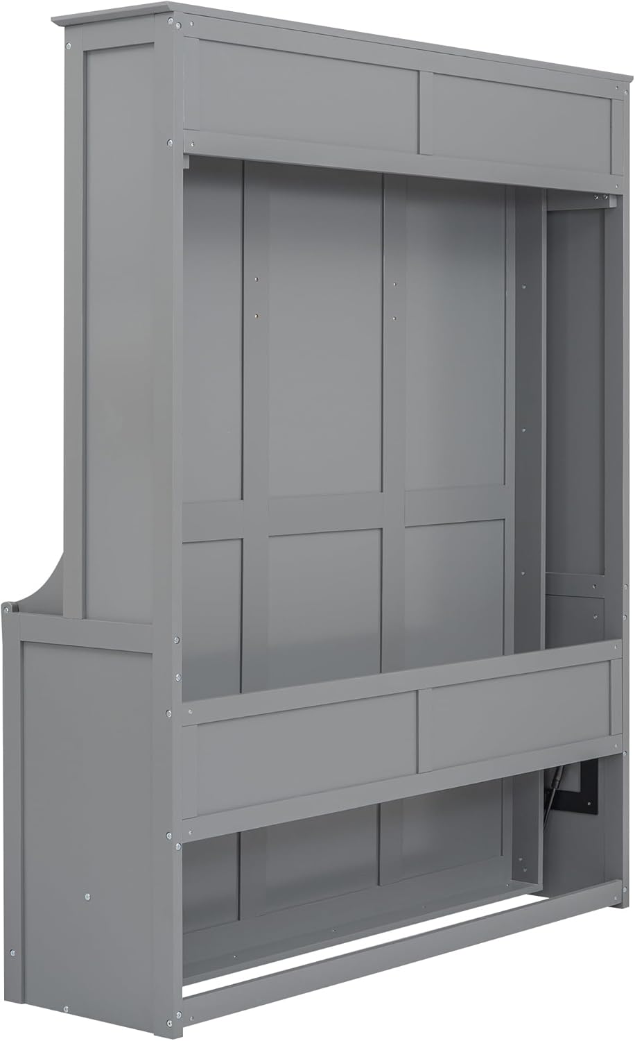 Gray Queen Murphy Bed with Shelf G5108