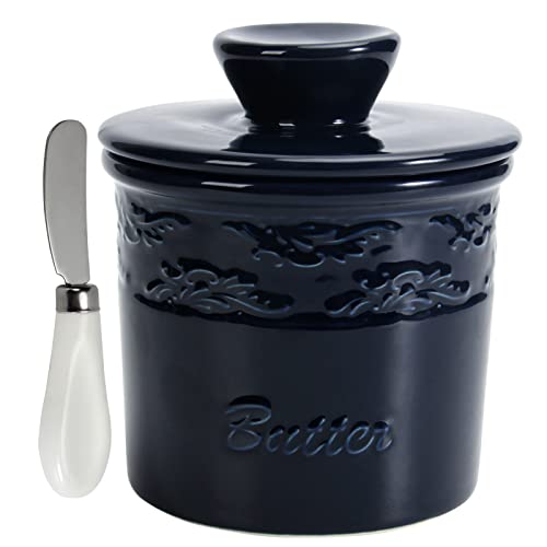 White Ceramic Butter Dish with Lid W880