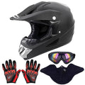 Adult Motocross Dirt Bike Helmet with Goggle, Gloves & Mask J67629