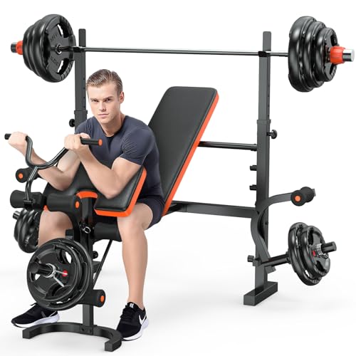 6 in 1 Adjustable Weight Bench with Leg Extension H78998
