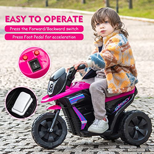 6V Kids Ride on Motorcycle, 3 Wheeled Electric Motorcycle A362