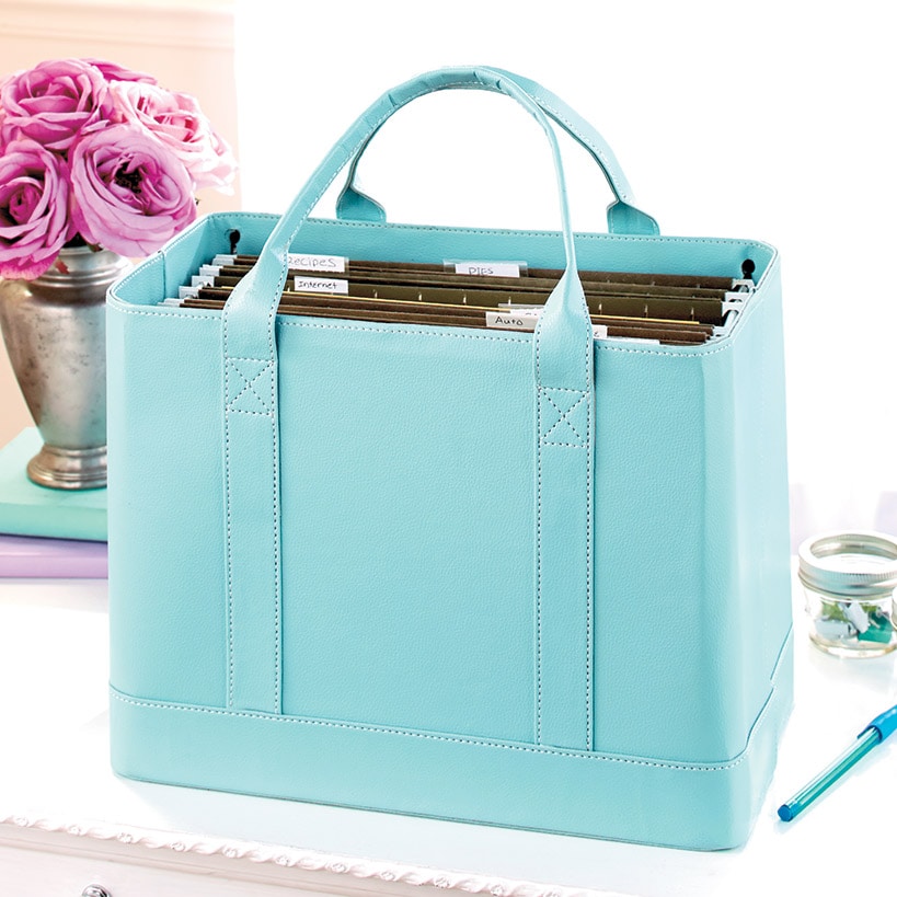 Chic Portable File Organizer Tote for Office